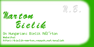 marton bielik business card